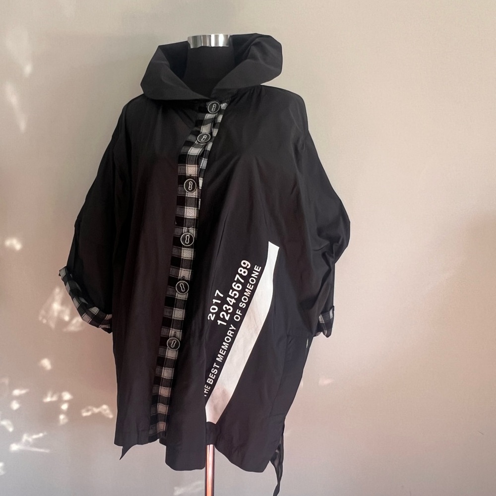 NWT Darkwin Black Lightweight Statement Jacket XX… - image 2
